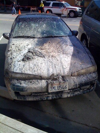 car immediately after fire